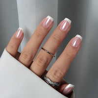 Short Almond Coffee Nails - Brown French Tip Press On Nails: Wild Cheetah