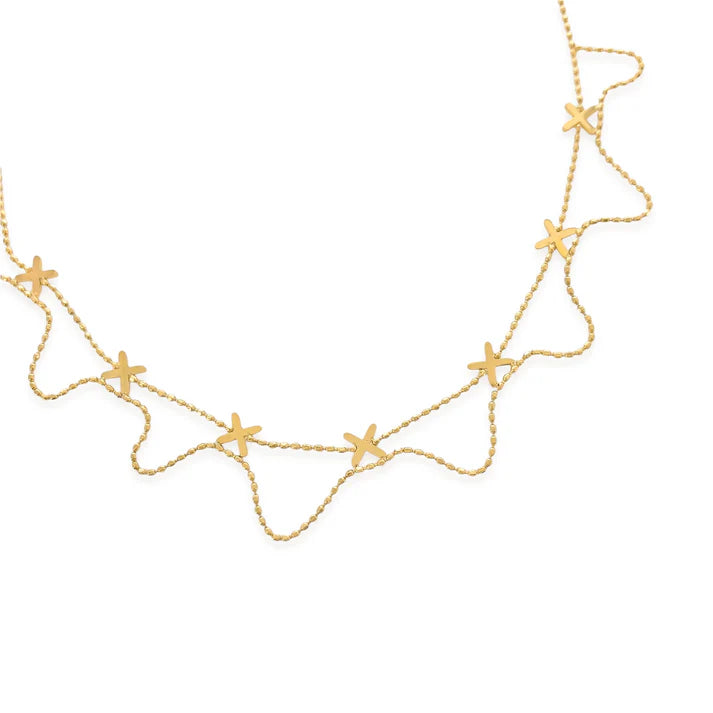 Stainless Steel X Necklace