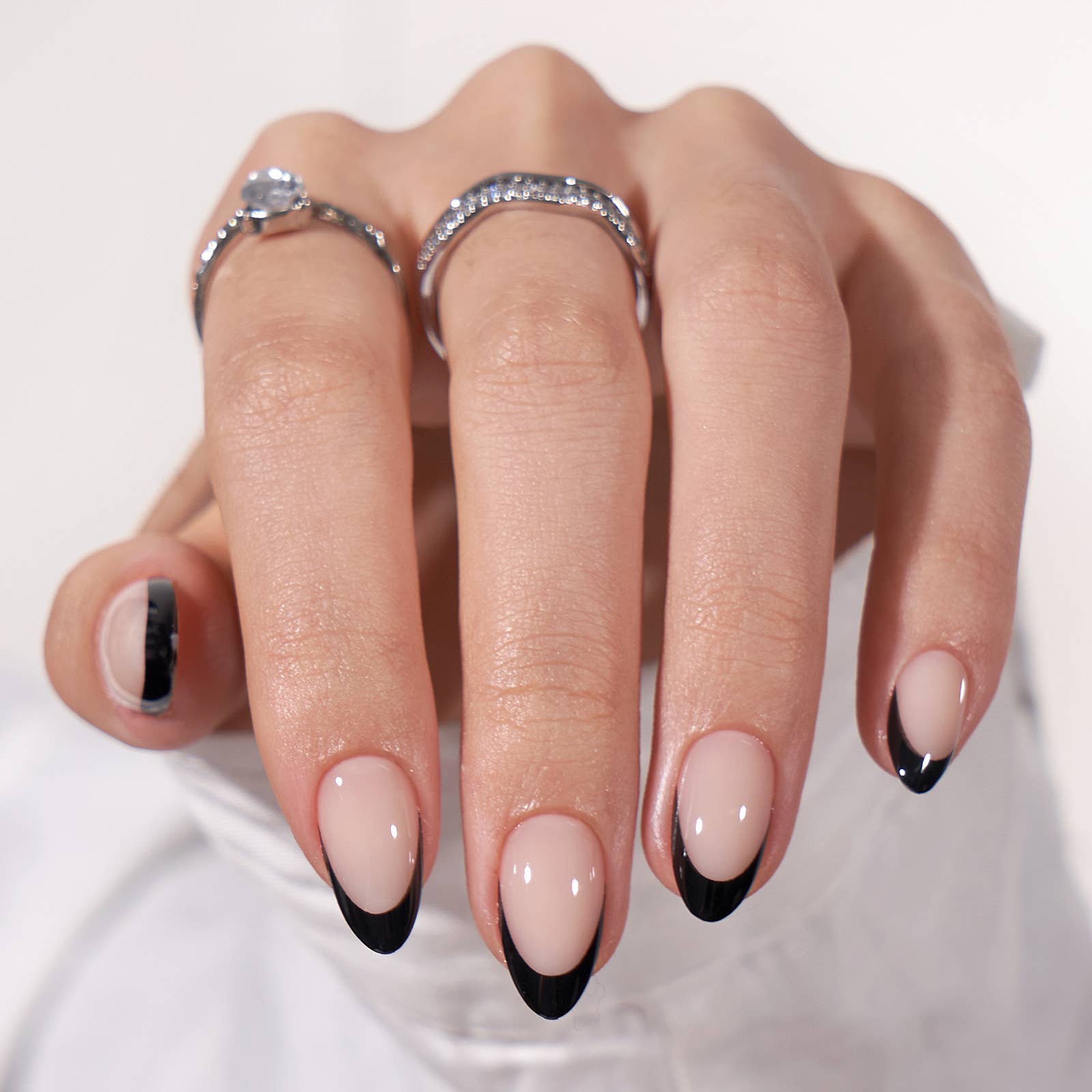 Short Almond Coffee Nails - Brown French Tip Press On Nails: Wild Cheetah