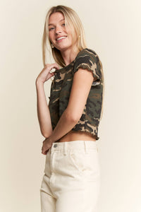 Short Sleeve Camo Top