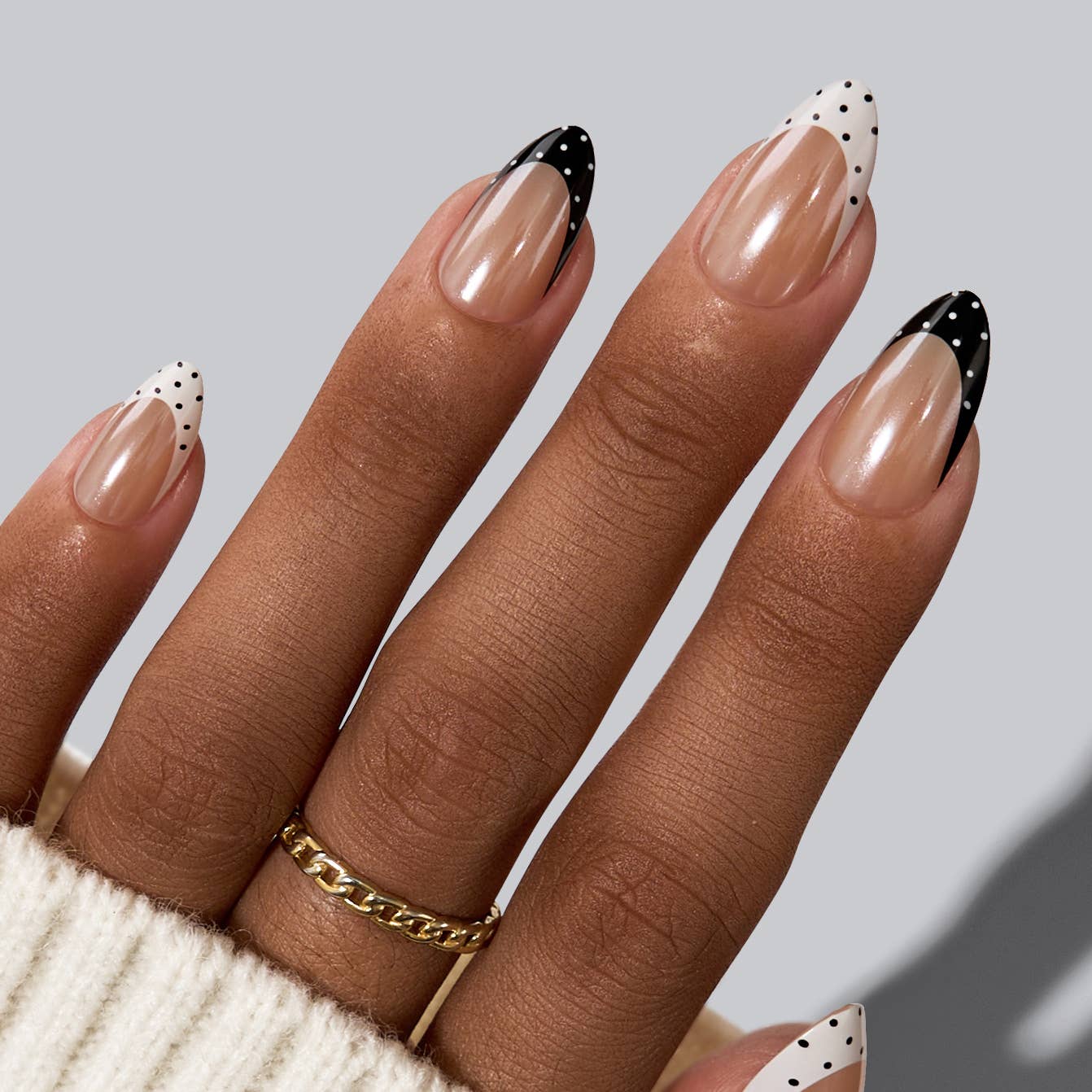 French Tip Press On Nails- Almond 3D Red Lips Valentine Nail: Date Night