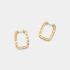 Gold Filled Studded Rounded Rectangle Hoops