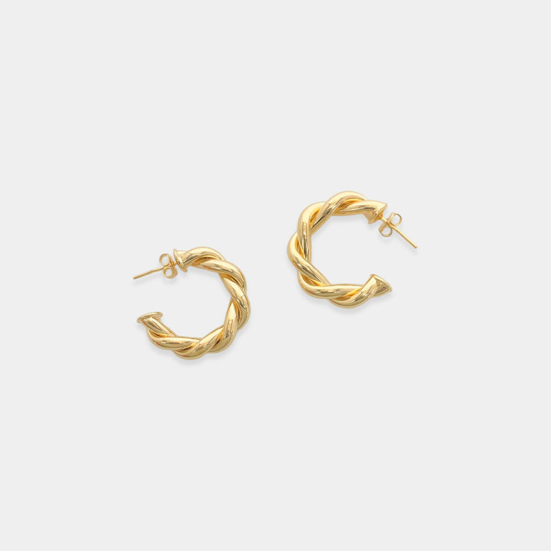 Gold Filled Twisted Hoops