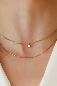 Dainty Crystal Chain Necklace