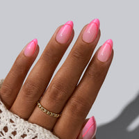 Nude Pink Extra Short Almond Nails - Plain Artificial Nails: Power Calm