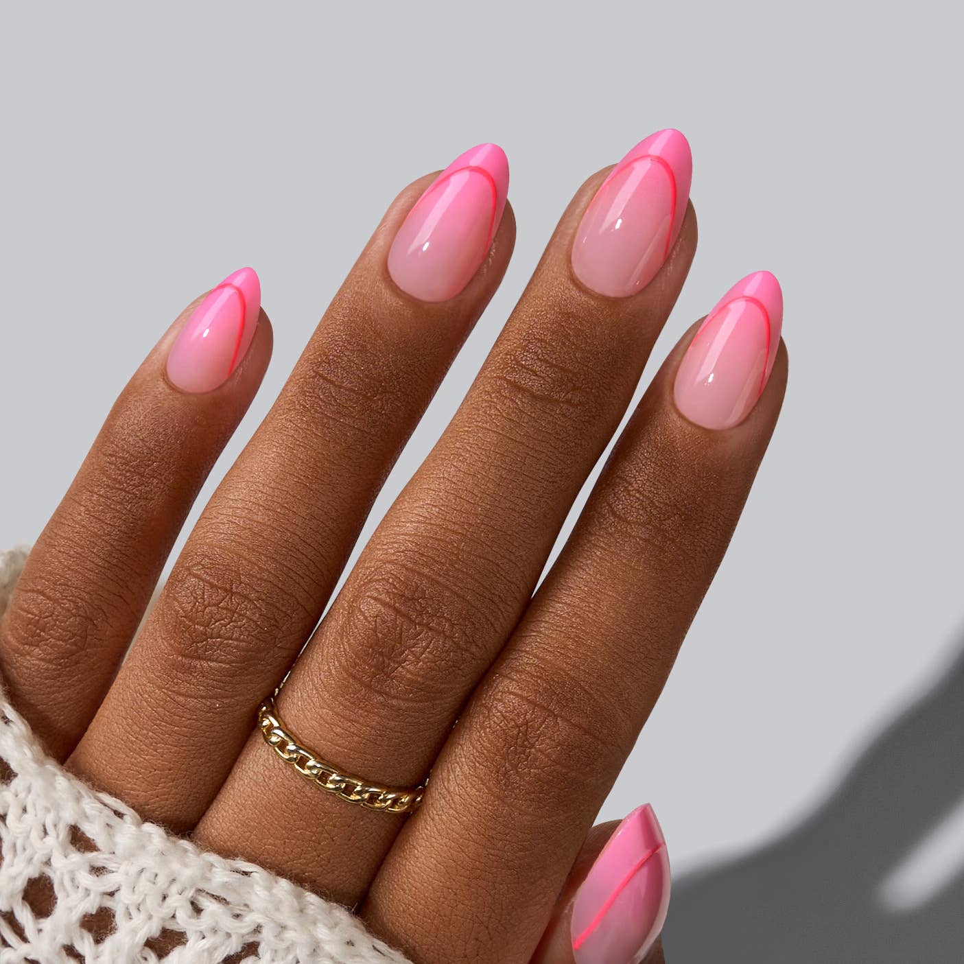 Nude Pink Extra Short Almond Nails - Plain Artificial Nails: Power Calm