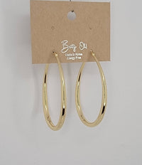 Large Oval Gold Hoop Earrings