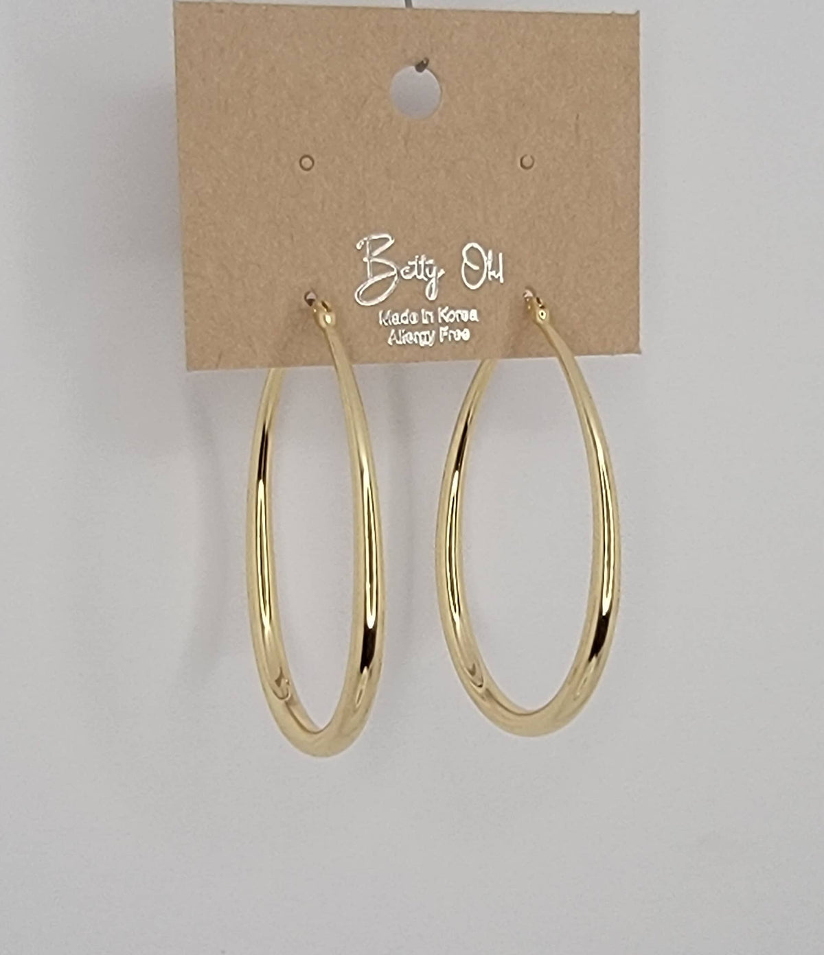 Large Oval Gold Hoop Earrings