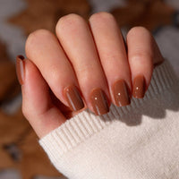 Short Square White Plain Nails - Natural Nude Press On Nails: Power Pink
