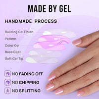 Pink Glazed Pure Press On Nails