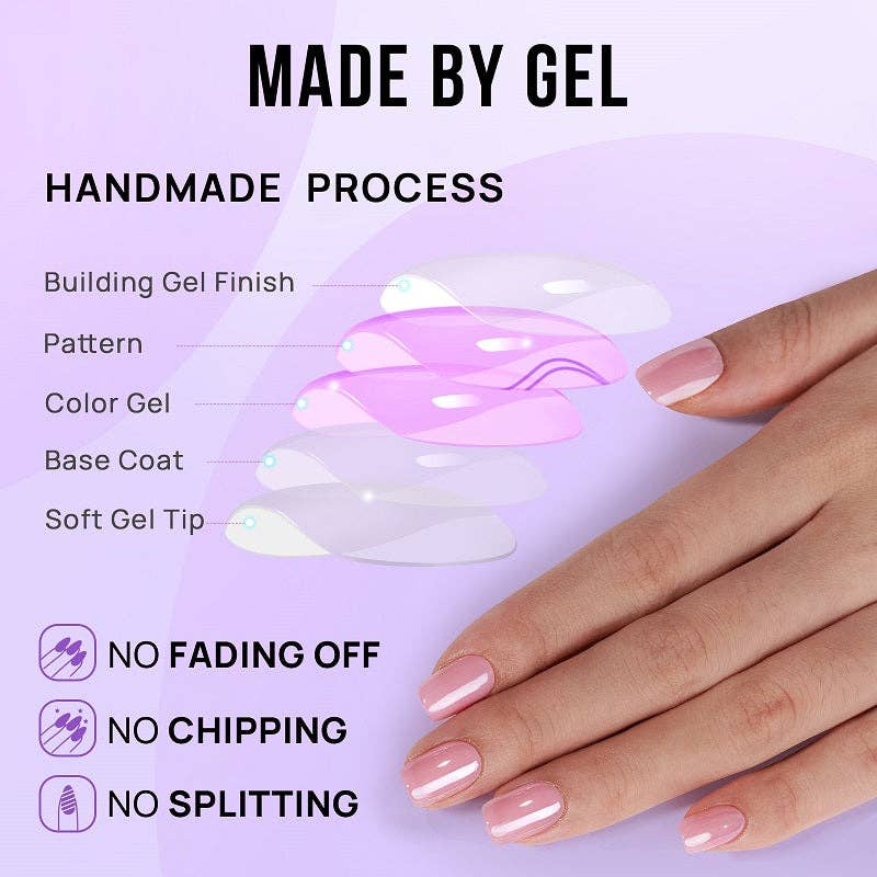Pink Glazed Pure Press On Nails