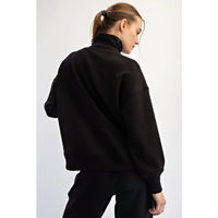 Modal Scuba Ribbed Mock Neck Pullover