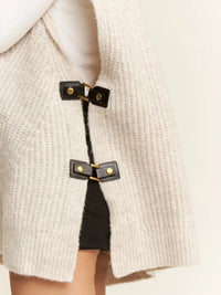 Buckled Oversize Sweater Vest