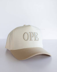 OPE Midwest Unisex Trucker Hat - Khaki & Cream