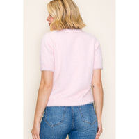 Fluffy Short Sleeve Sweater