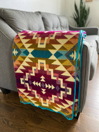 Andean Alpaca Wool Blanket - Prism