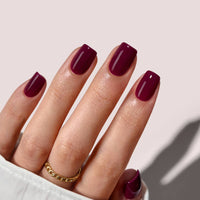 Short Square White Plain Nails