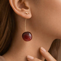 Red Cherry Drop Earrings