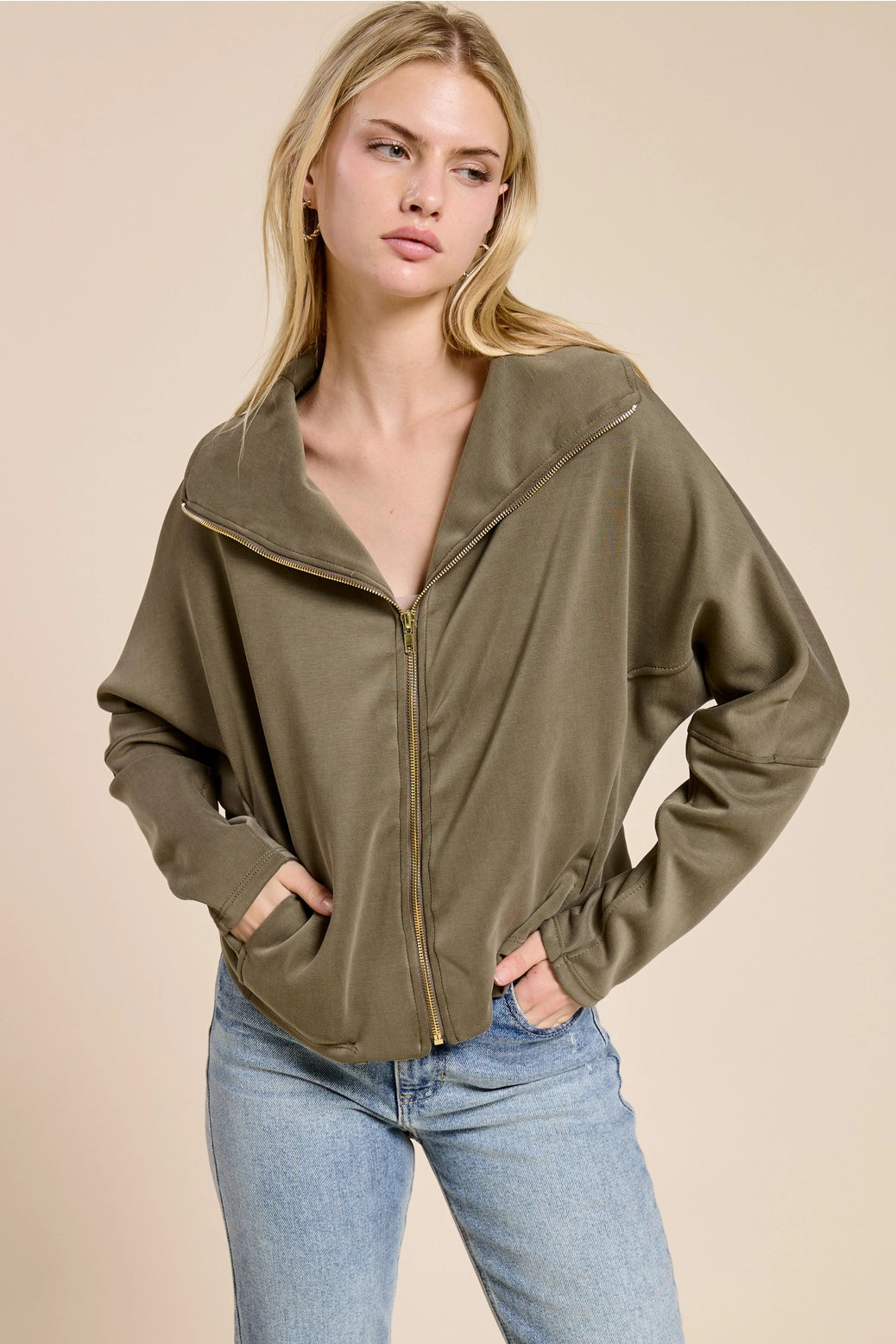 The Structured Zip Collar Jacket