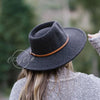Wool Blend Wide Brim Hat w/ Belt