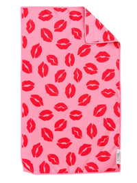 Lipstick: Double-Sided Hand Towel: Light Pink / 17x27 in / Hand Towel