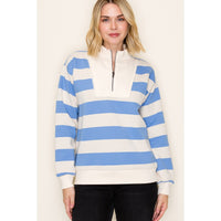 Striped Quarter Zip