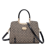 Brangio Italy Galaxy Stars Clover Stars Designer Tote Bag: Black