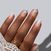 Short Square French Tip Nails - Wedding Press On Nails Bulk: Pinky Swear
