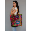 Velvet Floral Tote Bag