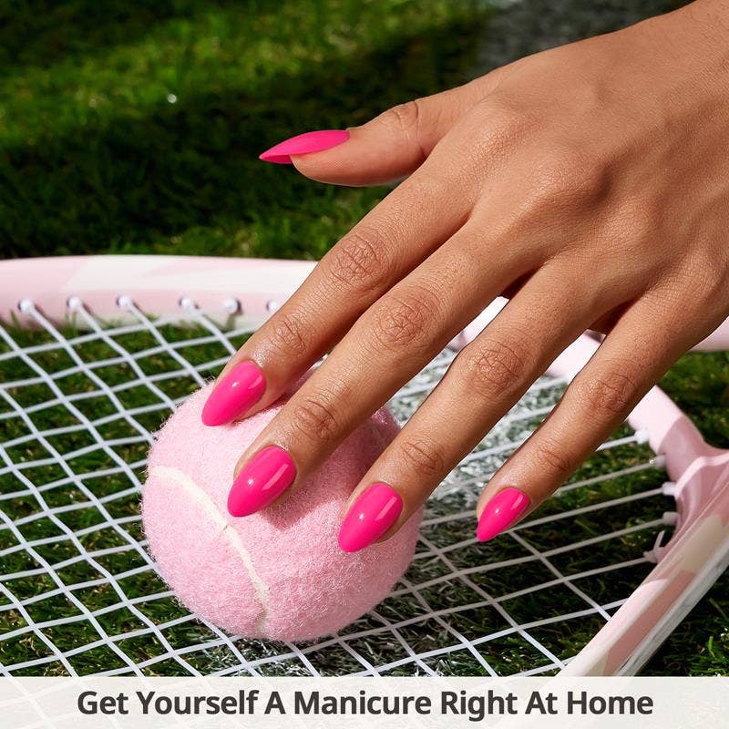 Power Pink Press-On Nails | Short Almond Soft Gel Nails
