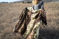 Andean Alpaca Wool Blanket - Cactus Green