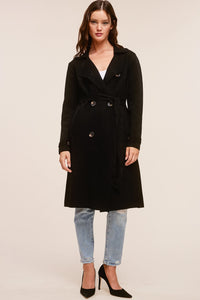 Luxe Cashmere Blend Double-Breasted Belted Coat