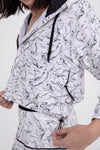 Marbled Swirls Cropped Jacket