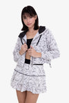 Marbled Swirls Cropped Jacket