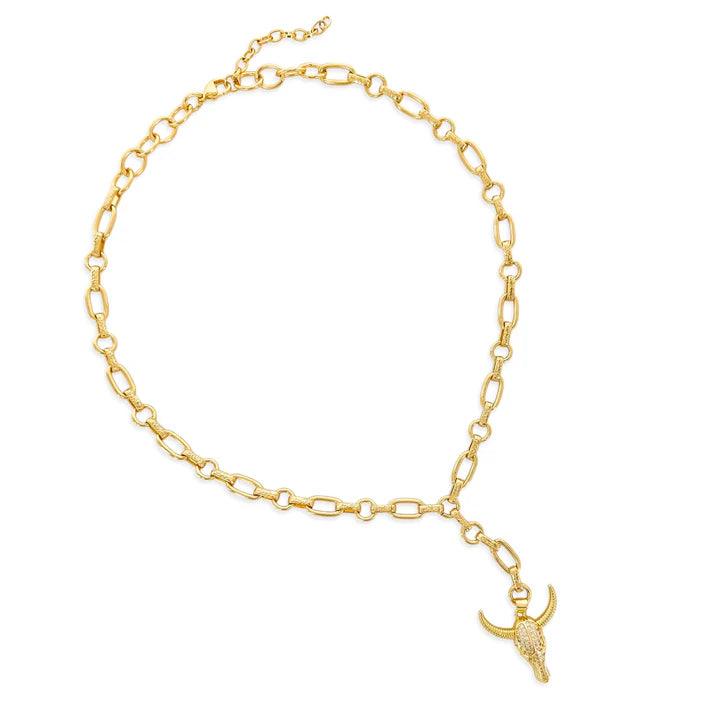 CZ Bull Necklace