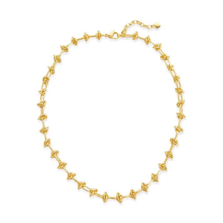 Triple Ring Paperclip Chain Necklace
