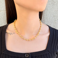 Triple Ring Paperclip Chain Necklace