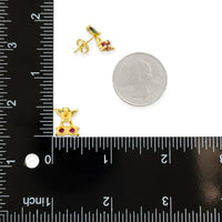 CZ Cherry Stud Earrings