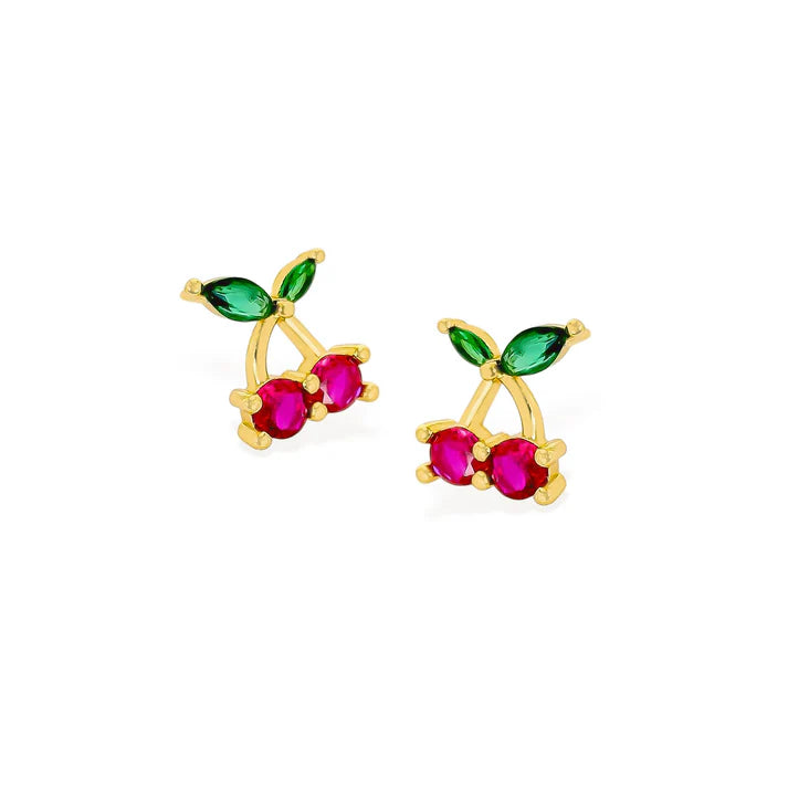 CZ Cherry Stud Earrings