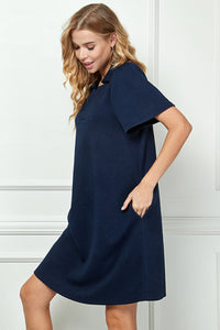 Collared Textured Dress