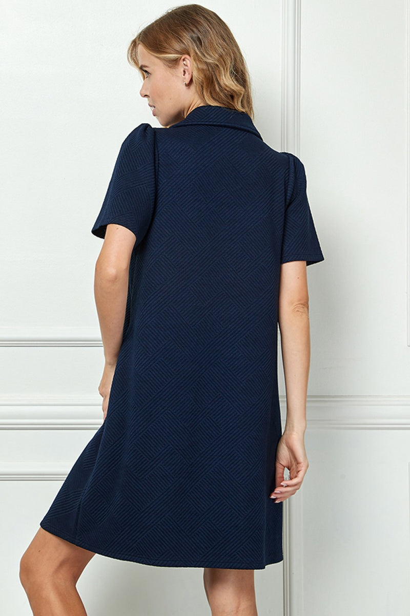Collared Textured Dress