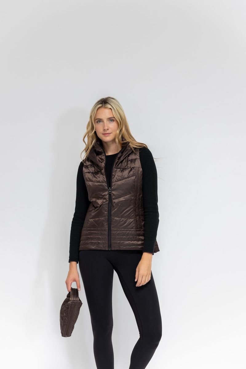 Anorak Metallic Quilted Vest