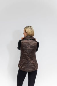 Anorak Metallic Quilted Vest