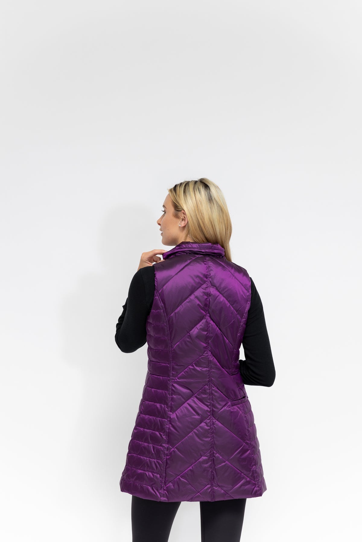 Anorak Chevron Iridescent Quilted Vest