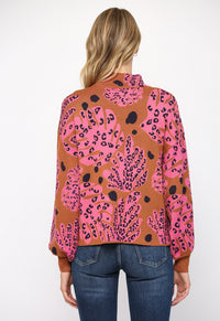 Patterned Mock Neck Sweater Full