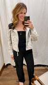 Marbled Swirls Cropped Jacket
