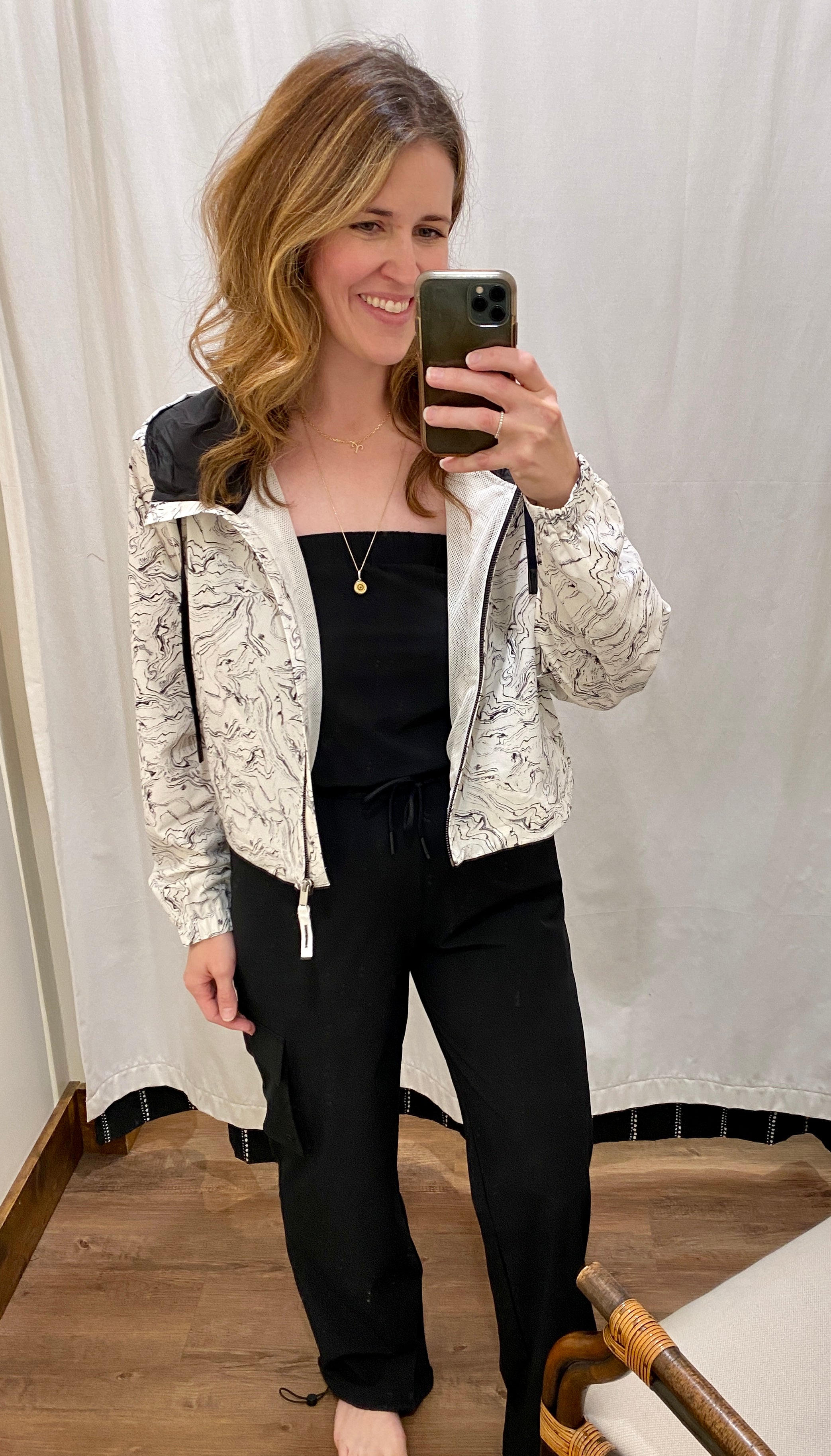 Marbled Swirls Cropped Jacket