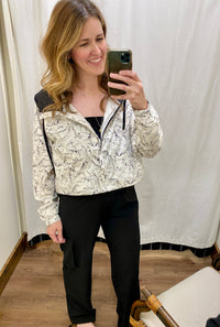Marbled Swirls Cropped Jacket