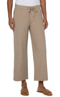 Pull-on Tie Waist Wide Leg Ankle 26"