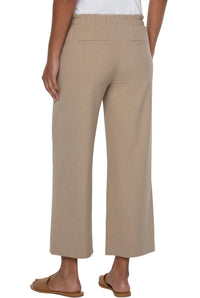 Pull-on Tie Waist Wide Leg Ankle 26"